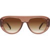 image:imageSOJOS Retro Oversized Aviator Polarized Sunglasses for Women Trendy Shades Vintage Style Chic Sun Glasses SJ2706Transparent Brown  Brown Lens