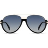image:imageSOJOS Retro Oversized Polarized Aviator Sunglasses for Women Men Trendy Vintage Square Sun Glasses SJ2681BlackBlue Grading