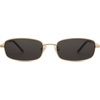 image:imageSOJOS Trendy Rectangle Sunglasses Womens Mens Retro 80s 90s Y2k Chic Narrow Thin Skinny Sunnies SJ1187Bright GoldGrey