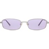 Silver/Tinted Purple