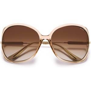 image:imageSOJOS 2026 Oversized Butterfly Sunglasses for Women with Gold ArmsBeach Sun UV Protection ShadesTransparent BrownBrown