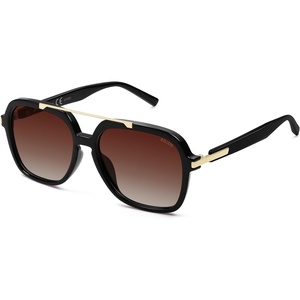 image:imageSOJOS Big Trendy Polarized Aviator Sunglasses for Women Men 80s 90s Retro Square Aviators Sun Glasses SJ2672BlackReddish Brown Gradient