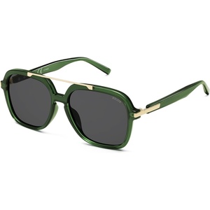 image:imageSOJOS Big Trendy Polarized Aviator Sunglasses for Women Men 80s 90s Retro Square Aviators Sun Glasses SJ2672Dark GreenGrey