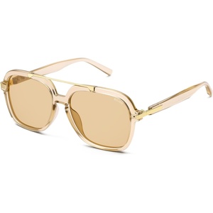 image:imageSOJOS Big Trendy Polarized Aviator Sunglasses for Women Men 80s 90s Retro Square Aviators Sun Glasses SJ2672Light BrownLight Brown Light Tint Lowpolarization