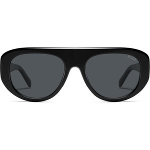 image:imageSOJOS Retro Oversized Aviator Polarized Sunglasses for Women Trendy Shades Vintage Style Chic Sun Glasses SJ2706Black  Grey Lens
