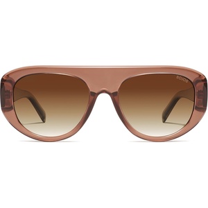 image:imageSOJOS Retro Oversized Aviator Polarized Sunglasses for Women Trendy Shades Vintage Style Chic Sun Glasses SJ2706Transparent Brown  Brown Lens