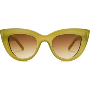 image:imageSOJOS Retro Small Vintage Cat Eye Sunglasses for Women Cute Fashion UV400 Sunnies SJ2939Mustard GreenBrown