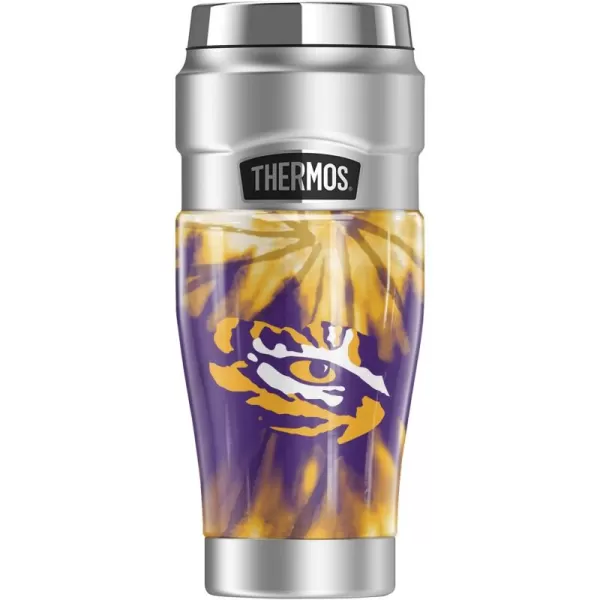 THERMOS Temple University OFFICIAL TieDye STAINLESS KING Stainless Steel Travel Tumbler Vacuum insulated ampamp Double Wall 16ozLOUSIANA STATE UNIVERSITY