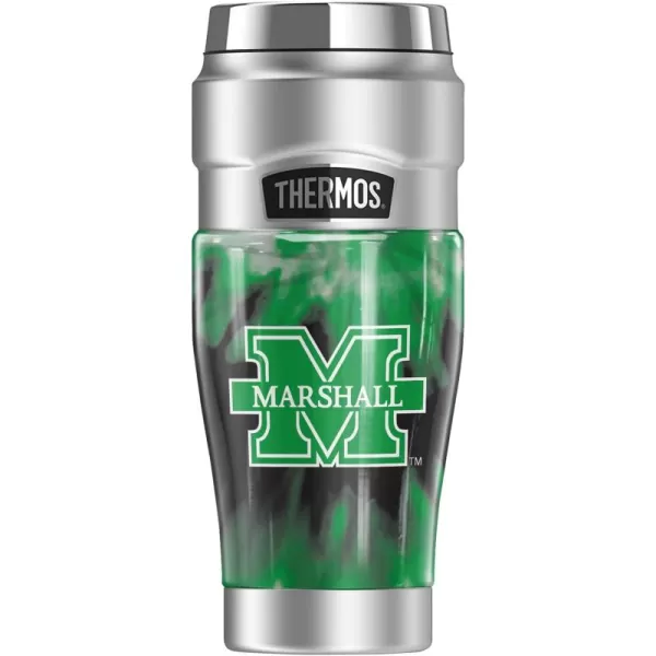 THERMOS Temple University OFFICIAL TieDye STAINLESS KING Stainless Steel Travel Tumbler Vacuum insulated ampamp Double Wall 16ozMARSHALL UNIVERSITY