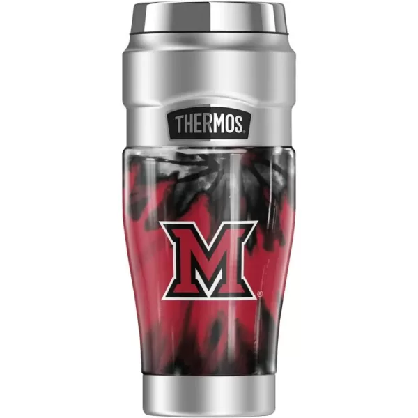 THERMOS Temple University OFFICIAL TieDye STAINLESS KING Stainless Steel Travel Tumbler Vacuum insulated ampamp Double Wall 16ozMIAMI UNIVERSITY OH