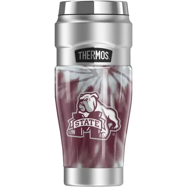 THERMOS Temple University OFFICIAL TieDye STAINLESS KING Stainless Steel Travel Tumbler Vacuum insulated ampamp Double Wall 16ozMISSISSIPPI STATE UNIVERSITY