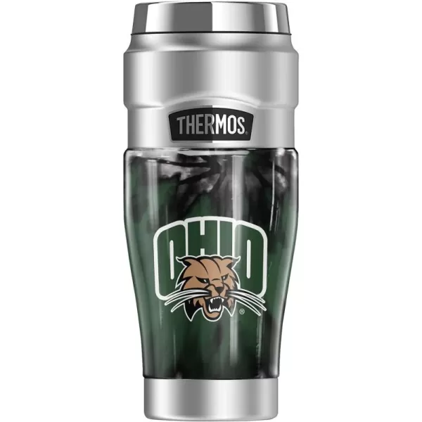 THERMOS Temple University OFFICIAL TieDye STAINLESS KING Stainless Steel Travel Tumbler Vacuum insulated ampamp Double Wall 16ozOHIO UNIVERSITY