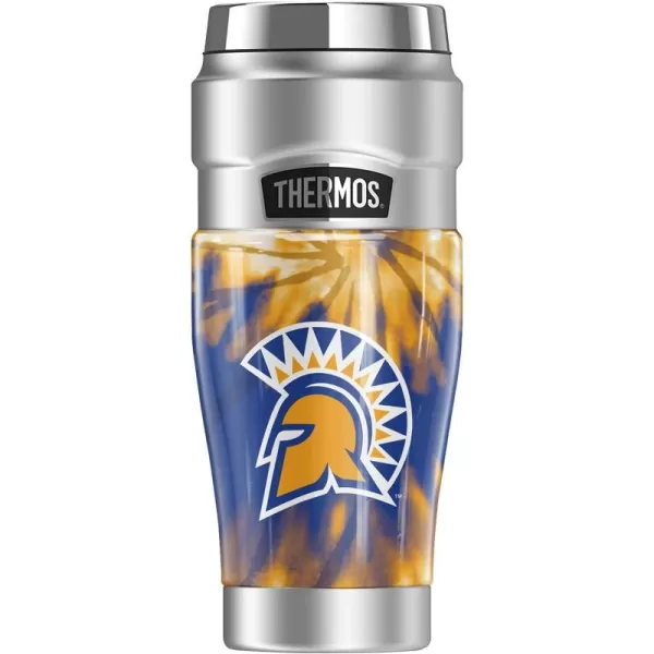 THERMOS Temple University OFFICIAL TieDye STAINLESS KING Stainless Steel Travel Tumbler Vacuum insulated ampamp Double Wall 16ozSAN JOSE STATE UNIVERSITY