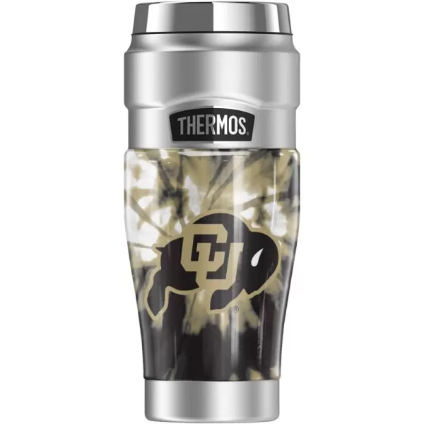 THERMOS Temple University OFFICIAL TieDye STAINLESS KING Stainless Steel Travel Tumbler Vacuum insulated ampamp Double Wall 16ozUNIVERSITY OF COLORADO