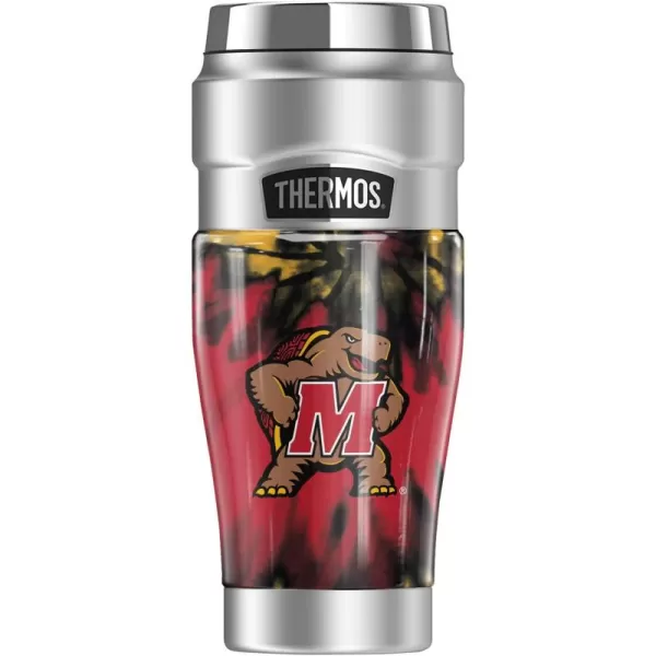 THERMOS Temple University OFFICIAL TieDye STAINLESS KING Stainless Steel Travel Tumbler Vacuum insulated ampamp Double Wall 16ozUNIVERSITY OF MARYLAND