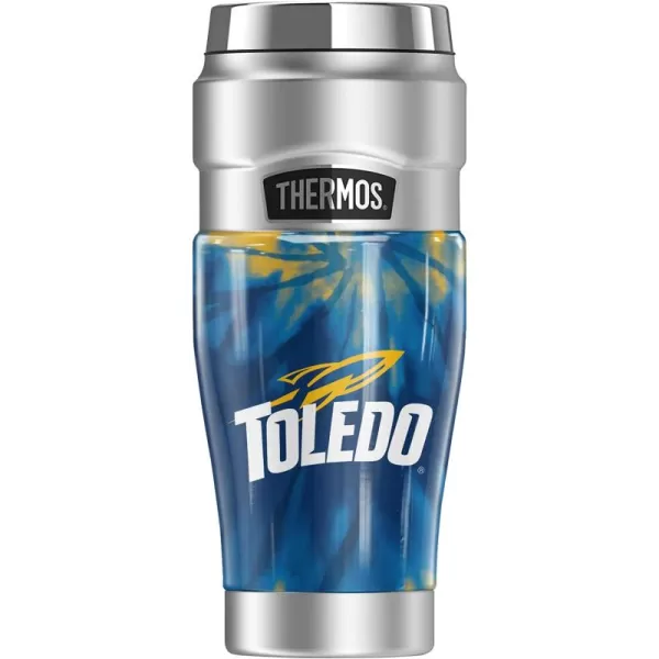 THERMOS Temple University OFFICIAL TieDye STAINLESS KING Stainless Steel Travel Tumbler Vacuum insulated ampamp Double Wall 16ozUNIVERSITY OF TOLEDO