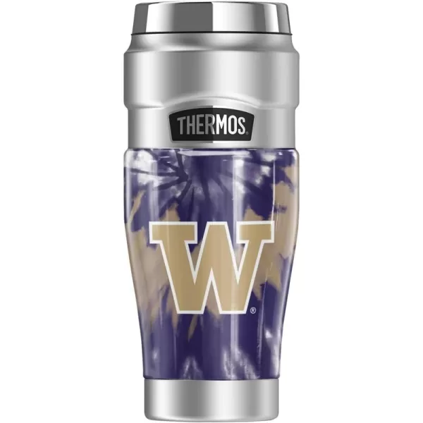 THERMOS Temple University OFFICIAL TieDye STAINLESS KING Stainless Steel Travel Tumbler Vacuum insulated ampamp Double Wall 16ozUNIVERSITY OF WASHINGTON