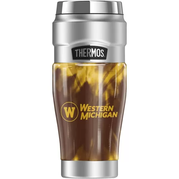 THERMOS Temple University OFFICIAL TieDye STAINLESS KING Stainless Steel Travel Tumbler Vacuum insulated ampamp Double Wall 16ozWESTERN MICHIGAN UNIVERSITY