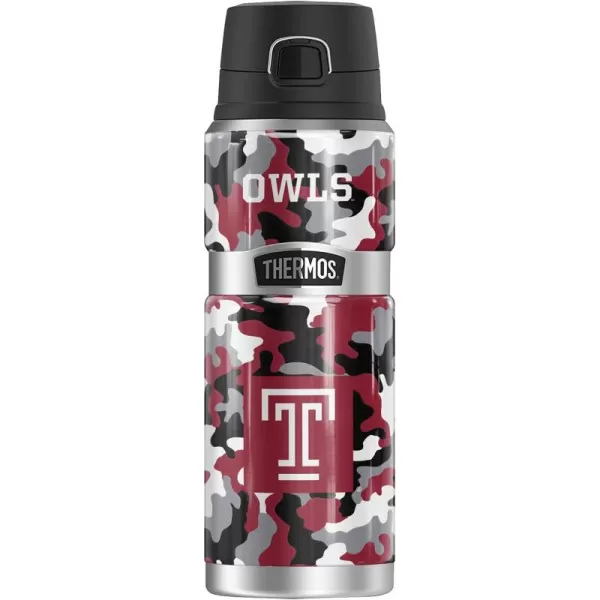 Temple University OFFICIAL Camo THERMOS STAINLESS KING Stainless Steel Drink Bottle Vacuum insulated ampamp Double Wall 24oz