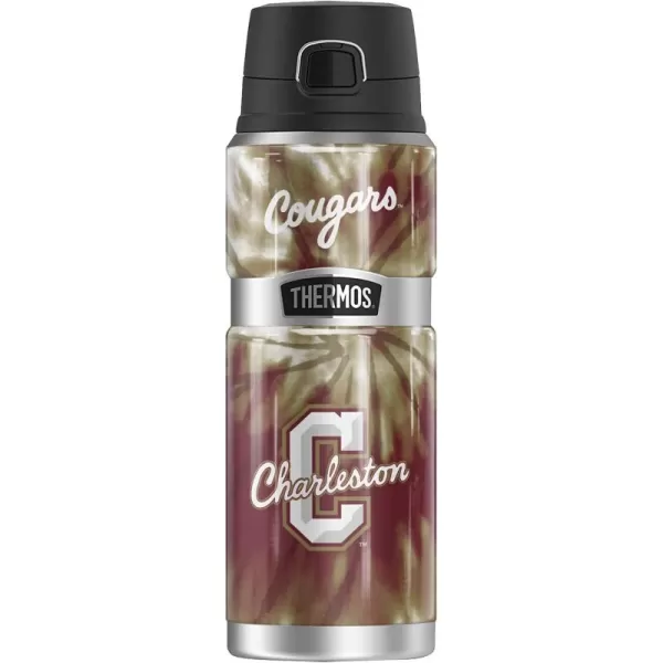 Temple University OFFICIAL TieDye THERMOS STAINLESS KING Stainless Steel Drink Bottle Vacuum insulated ampamp Double Wall 24ozCOLLEGE OF CHARLESTON