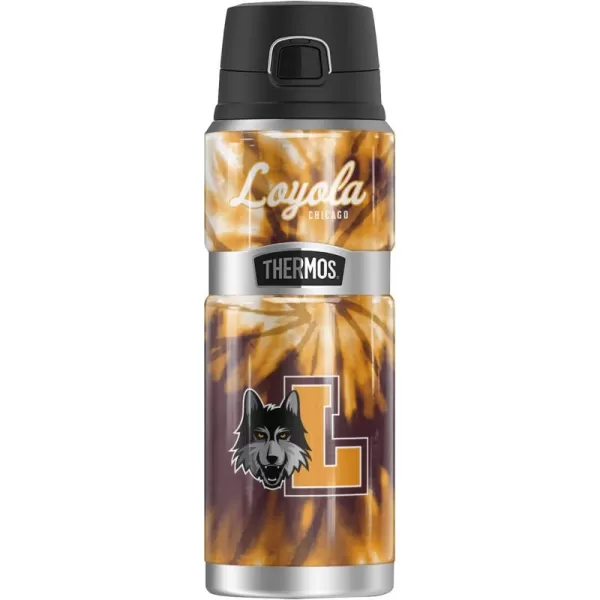 Temple University OFFICIAL TieDye THERMOS STAINLESS KING Stainless Steel Drink Bottle Vacuum insulated ampamp Double Wall 24ozLOYOLA UNIVERSITY CHICAGO