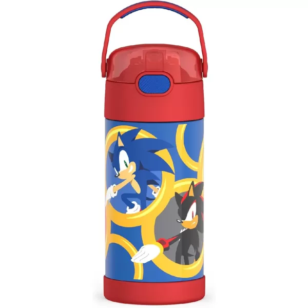 THERMOS FUNTAINER Water Bottle with Straw  12 Ounce Sonic the Hedgehog  Kids Stainless Steel Vacuum Insulated Water Bottle with LidBluey