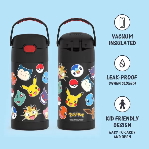 THERMOS FUNTAINER Water Bottle with Straw  12 Ounce Sonic the Hedgehog  Kids Stainless Steel Vacuum Insulated Water Bottle with LidBluey