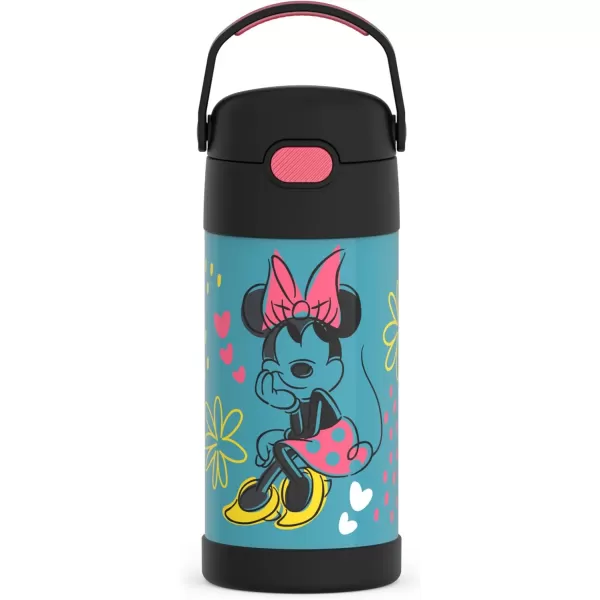 THERMOS FUNTAINER Water Bottle with Straw  12 Ounce Sonic the Hedgehog  Kids Stainless Steel Vacuum Insulated Water Bottle with LidMinnie Mouse