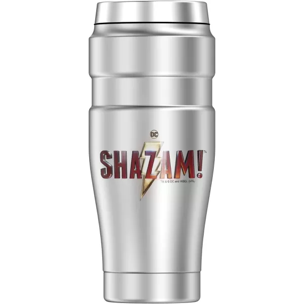 THERMOS Shazam Movie Lightning Logo STAINLESS KING Stainless Steel Travel Tumbler Vacuum insulated amp Double Wall 16ozTHERMOS Shazam Movie Lightning Logo STAINLESS KING Stainless Steel Travel Tumbler Vacuum insulated amp Double Wall 16oz