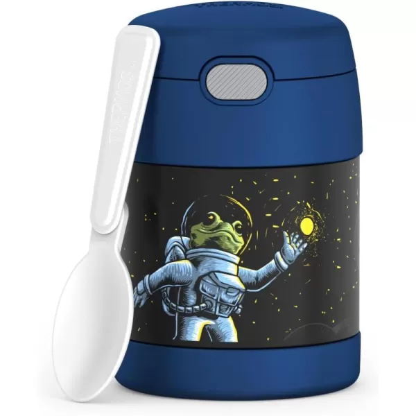 THERMOS FUNTAINER 10 Ounce Stainless Steel Vacuum Insulated Kids Food Jar with Spoon SketchbookSpace Frog