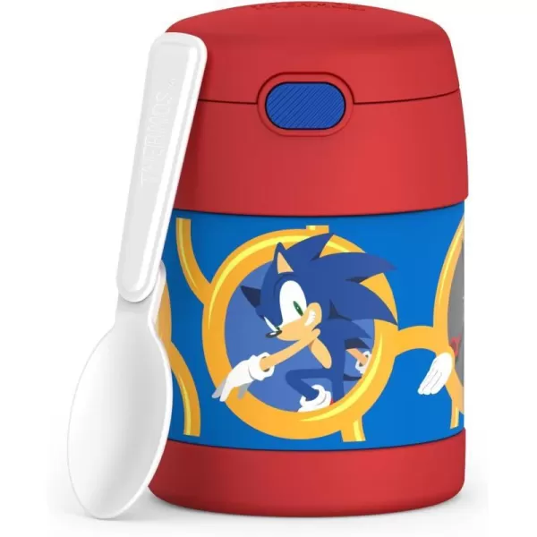 THERMOS FUNTAINER 10 Ounce Stainless Steel Vacuum Insulated Kids Food Jar with Spoon Sonic the HedgehogSonic the Hedgehog