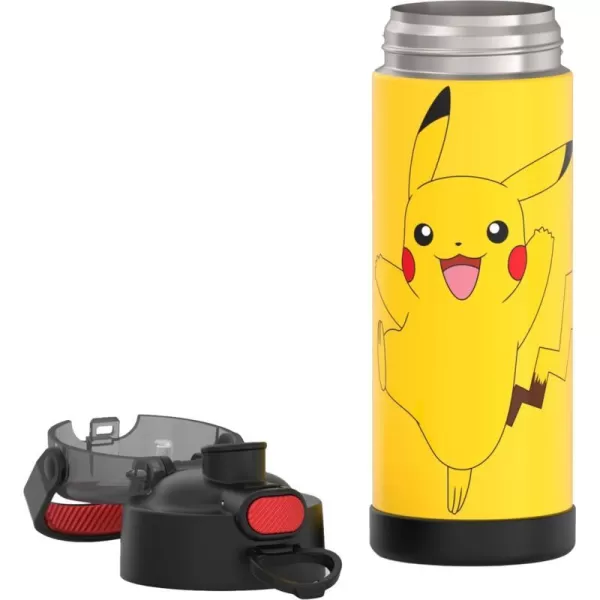 THERMOS FUNTAINER 16 Ounce Stainless Steel Vacuum Insulated Bottle with Wide Spout Lid Graffiti BoyPokemon