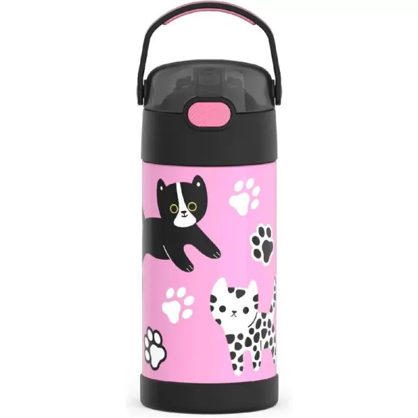 THERMOS FUNTAINER Water Bottle with Straw  12 Ounce Space Frog  Kids Stainless Steel Vacuum Insulated Water Bottle with LidKittens