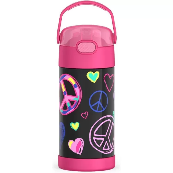 THERMOS FUNTAINER Water Bottle with Straw  12 Ounce Space Frog  Kids Stainless Steel Vacuum Insulated Water Bottle with LidPeace