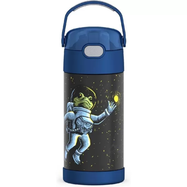 THERMOS FUNTAINER Water Bottle with Straw  12 Ounce Space Frog  Kids Stainless Steel Vacuum Insulated Water Bottle with LidSpace Frog