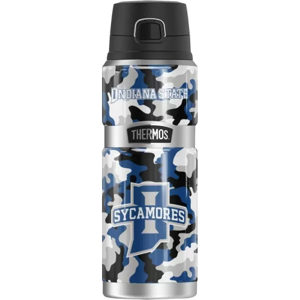 THERMOS Indiana State University OFFICIAL Camo STAINLESS KING Stainless Steel Drink Bottle Vacuum insulated amp Double Wall 24oz24 oz Bottle Camo