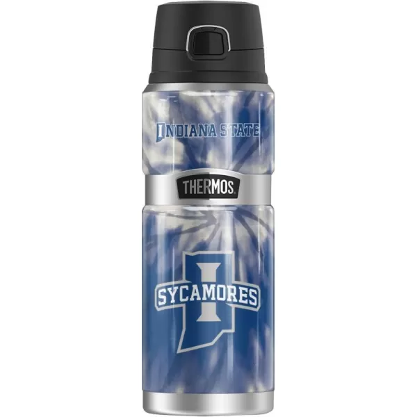 THERMOS Indiana State University OFFICIAL Camo STAINLESS KING Stainless Steel Drink Bottle Vacuum insulated amp Double Wall 24oz24 oz Bottle TIEDYE