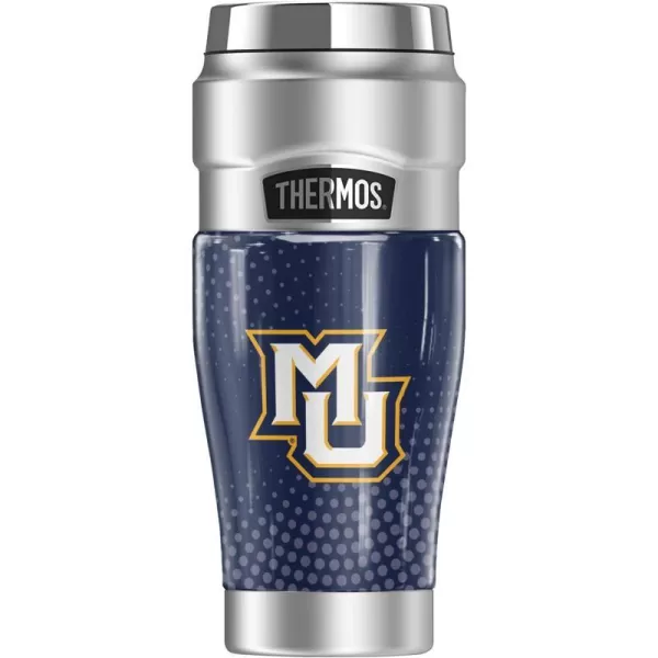 THERMOS Marquette University Official Collection STAINLESS KING Stainless Steel Travel Tumbler Vacuum insulated amp Double Wall 16ozRADIAL DOTS