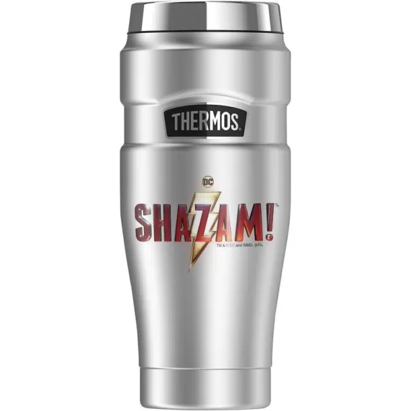 THERMOS Shazam Movie Lightning Logo STAINLESS KING Stainless Steel Travel Tumbler Vacuum insulated amp Double Wall 16ozTHERMOS Shazam Movie Lightning Logo STAINLESS KING Stainless Steel Travel Tumbler Vacuum insulated amp Double Wall 16oz