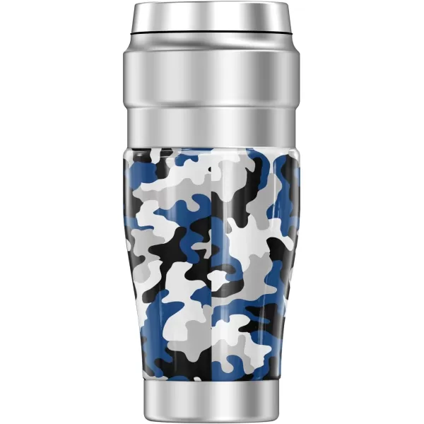 THERMOS Indiana State University OFFICIAL Camo STAINLESS KING Stainless Steel Travel Tumbler Vacuum insulated amp Double Wall 16oz16 oz Tumbler Camo