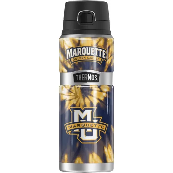 Marquette University Official Collection THERMOS STAINLESS KING Stainless Steel Drink Bottle Vacuum insulated amp Double Wall 24ozTIEDYE