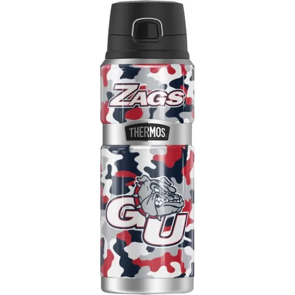 THERMOS Gonzaga University OFFICIAL Camo STAINLESS KING Stainless Steel Drink Bottle Vacuum insulated amp Double Wall 24oz24 oz Bottle Camo