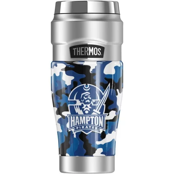 THERMOS Hampton University OFFICIAL Camo STAINLESS KING Stainless Steel Travel Tumbler Vacuum insulated amp Double Wall 16oz16 oz Tumbler Camo