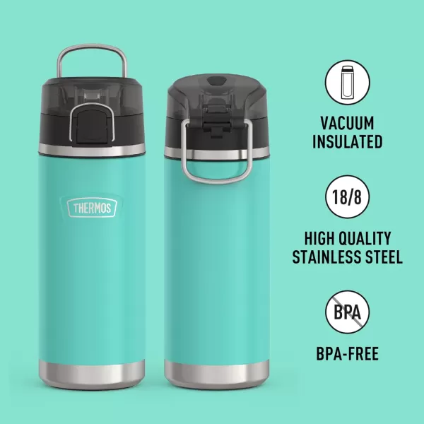 ICON SERIES BY THERMOS Stainless Steel Kids Water Bottle with Spout 18 Ounce Hot Pink18 Ounce Seafoam