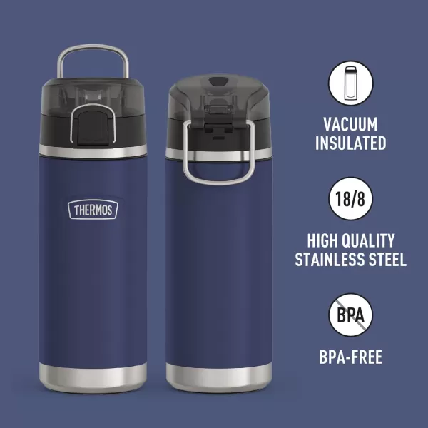 ICON SERIES BY THERMOS Stainless Steel Kids Water Bottle with Spout 18 Ounce Lime18 Ounce Navy