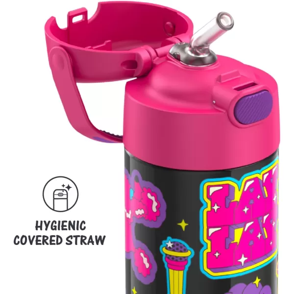 THERMOS FUNTAINER 12 Ounce Stainless Steel Vacuum Insulated Kids Straw Bottle Thor12 Ounce That Girl Lay Lay