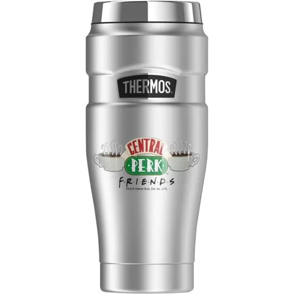 THERMOS Friends Central Perk Coffee Logo STAINLESS KING Stainless Steel Travel Tumbler Vacuum insulated amp Double Wall 16oz1 Count Pack of 1 Central Perk Logo