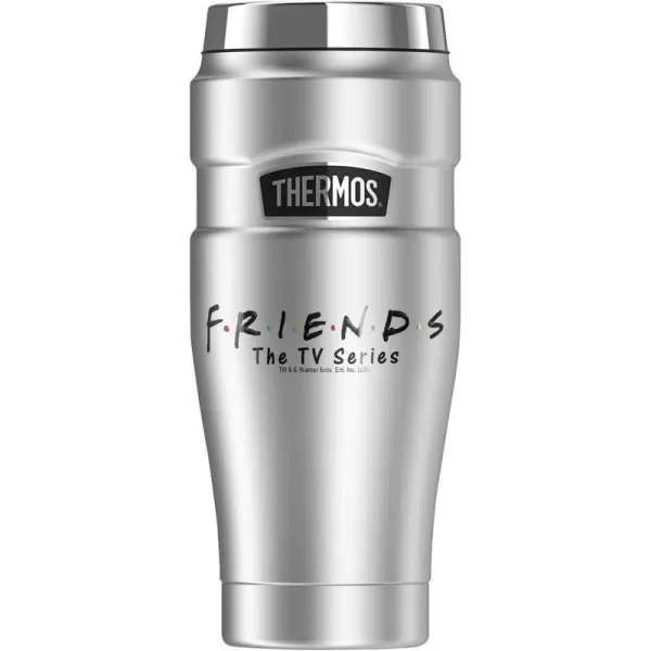 THERMOS Friends Central Perk Coffee Logo STAINLESS KING Stainless Steel Travel Tumbler Vacuum insulated amp Double Wall 16oz1 Count Pack of 1 Friends Logo