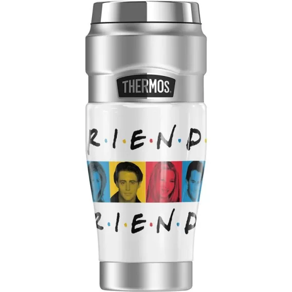 THERMOS Friends Central Perk Coffee Logo STAINLESS KING Stainless Steel Travel Tumbler Vacuum insulated amp Double Wall 16oz1 Count Pack of 1 HEADSHOTS