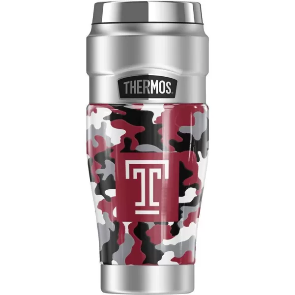 THERMOS Temple University OFFICIAL TieDye STAINLESS KING Stainless Steel Travel Tumbler Vacuum insulated amp Double Wall 16oz16 oz Tumbler Camo